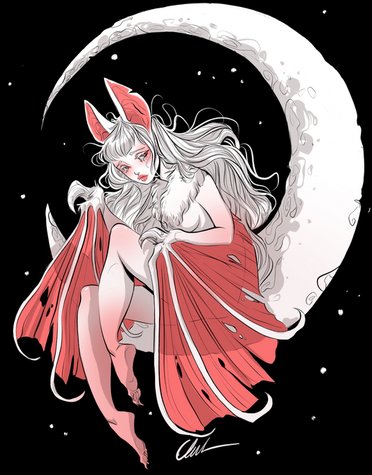 Bat and the Moon