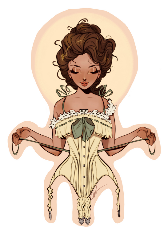 Edwardian Corset Sticker