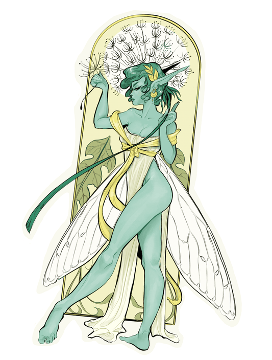 Green Fairy Sticker