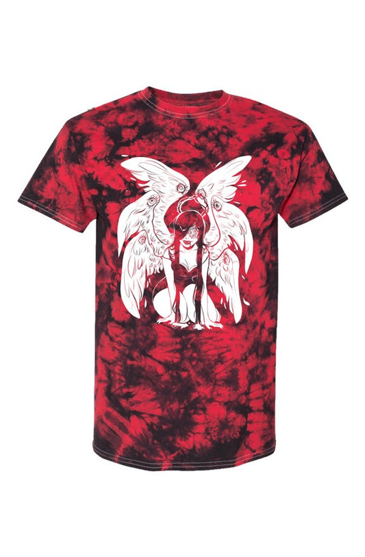 Angel of Death Red Crystal Tie-Dye Tee