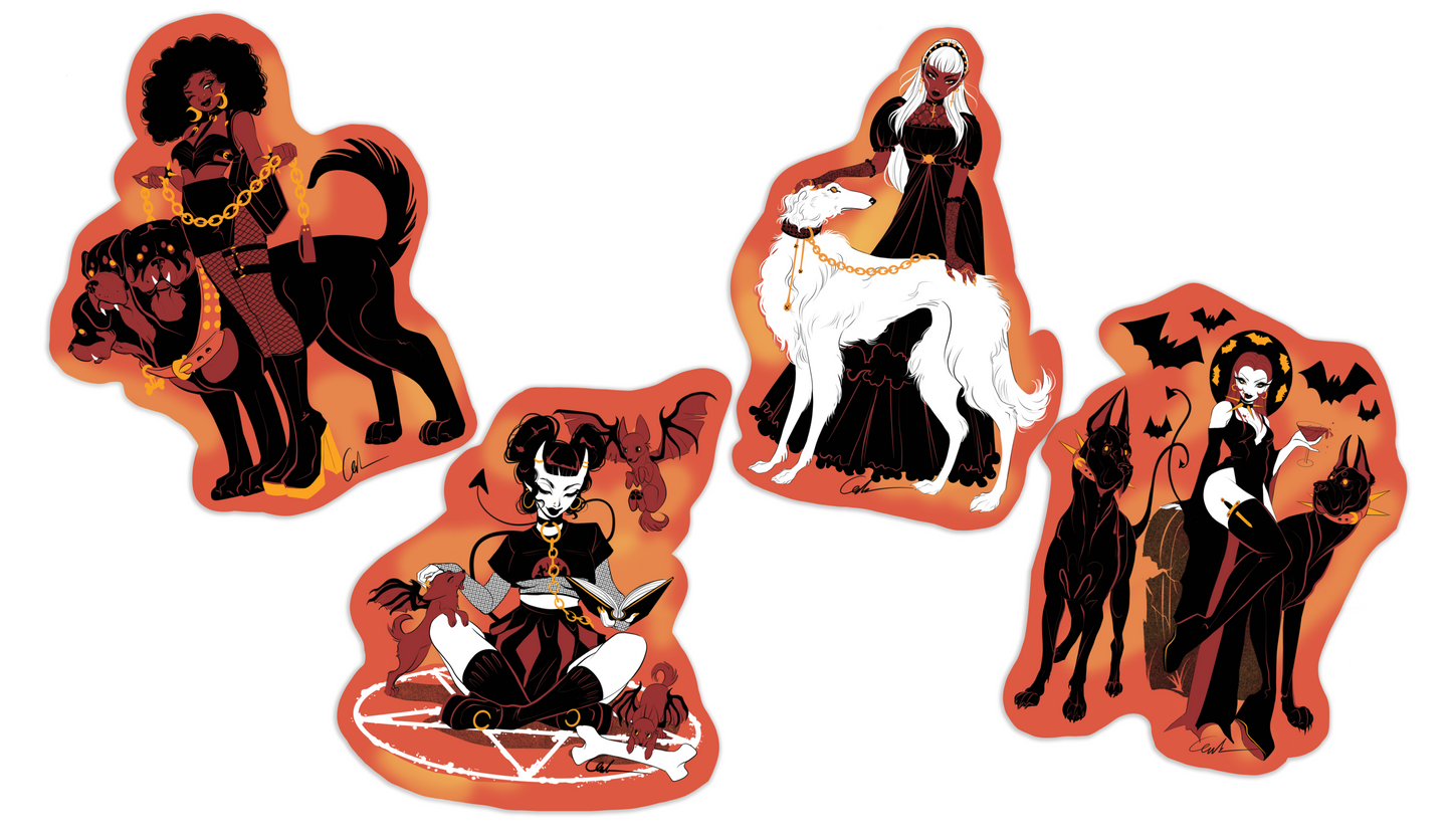 Hellhounds and Hotties Sticker Collection