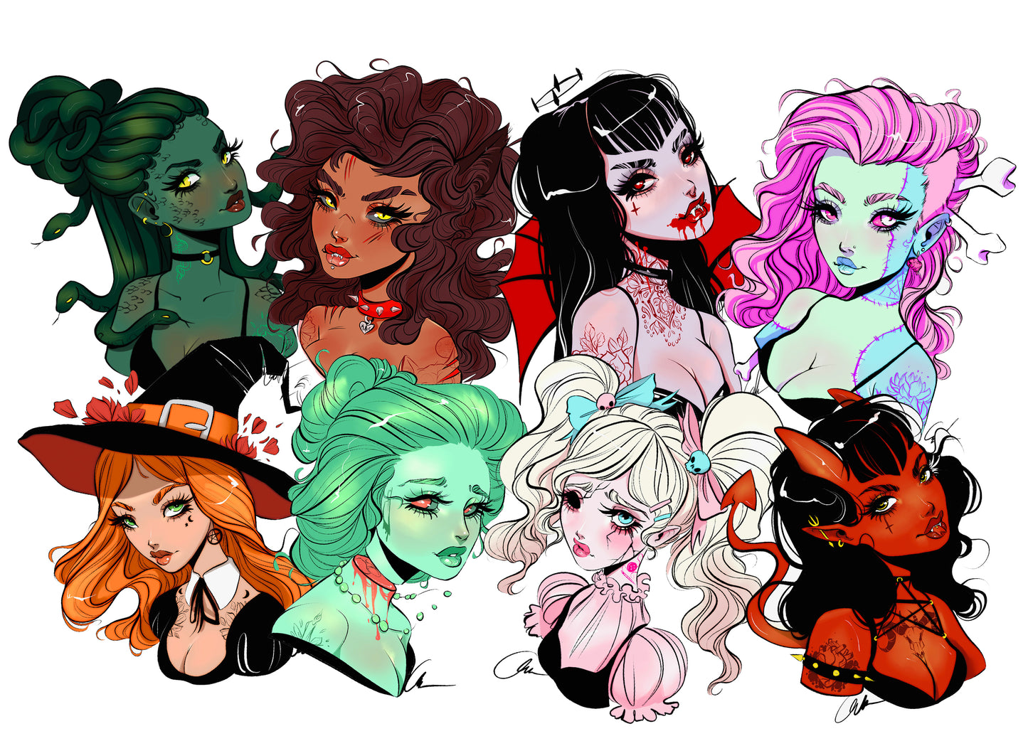 Monster Portraits Stickers