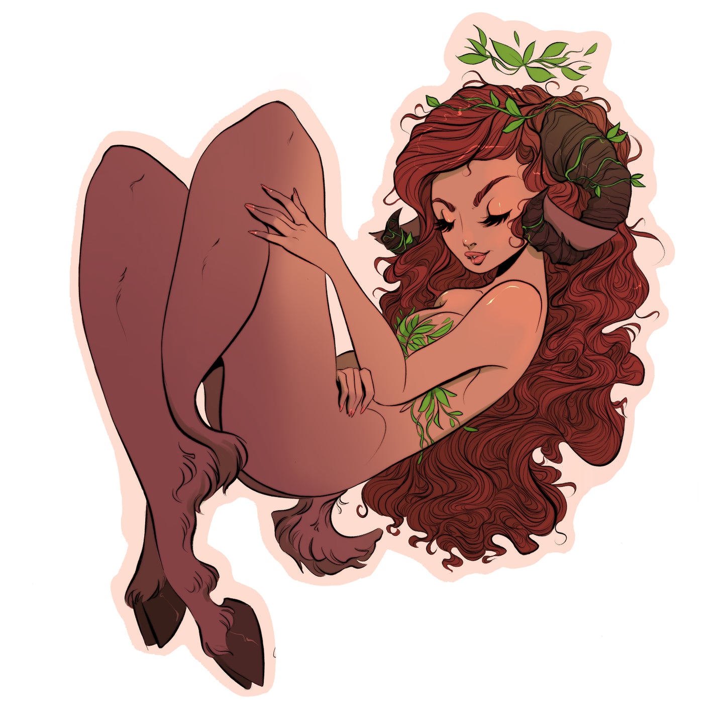 Sleeping Faun Sticker