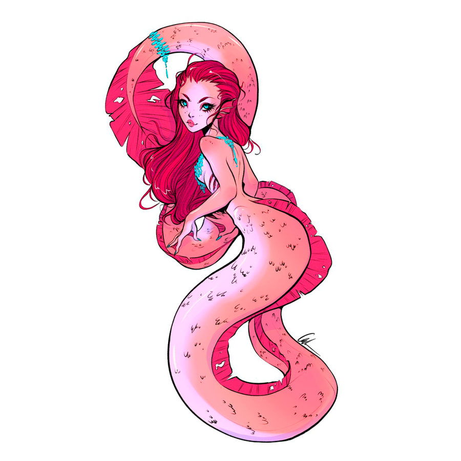 Pink Mermaid Sticker