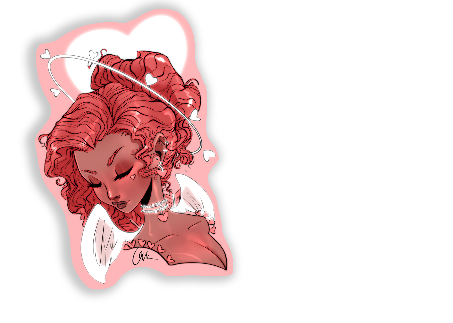 Red an Pink Stickers