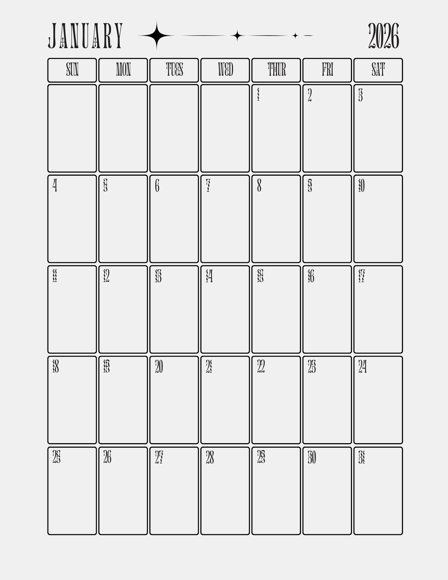 Missupacey's 2026 Art Calendar ||preorder||