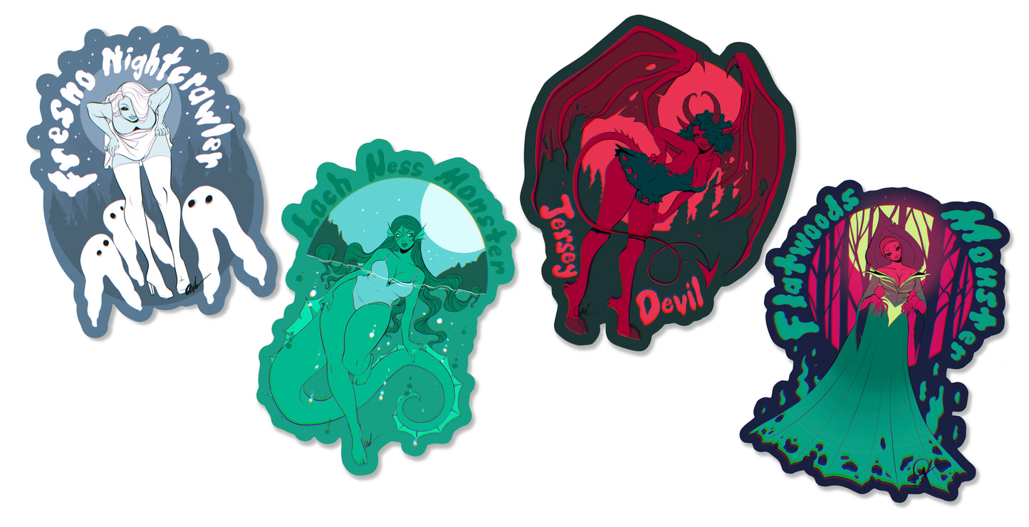 Cryptid Pinup Sticker Pack