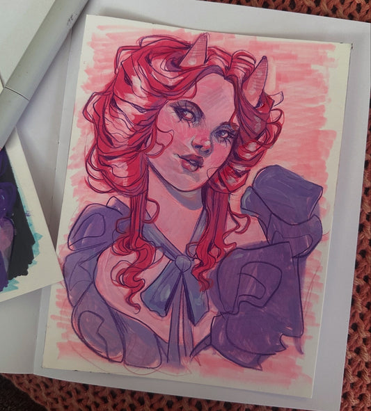 Pastel Pink Original Sketch