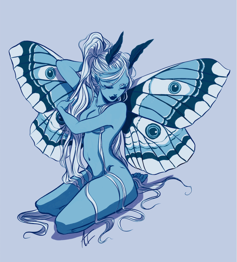 Blue Moth Babe